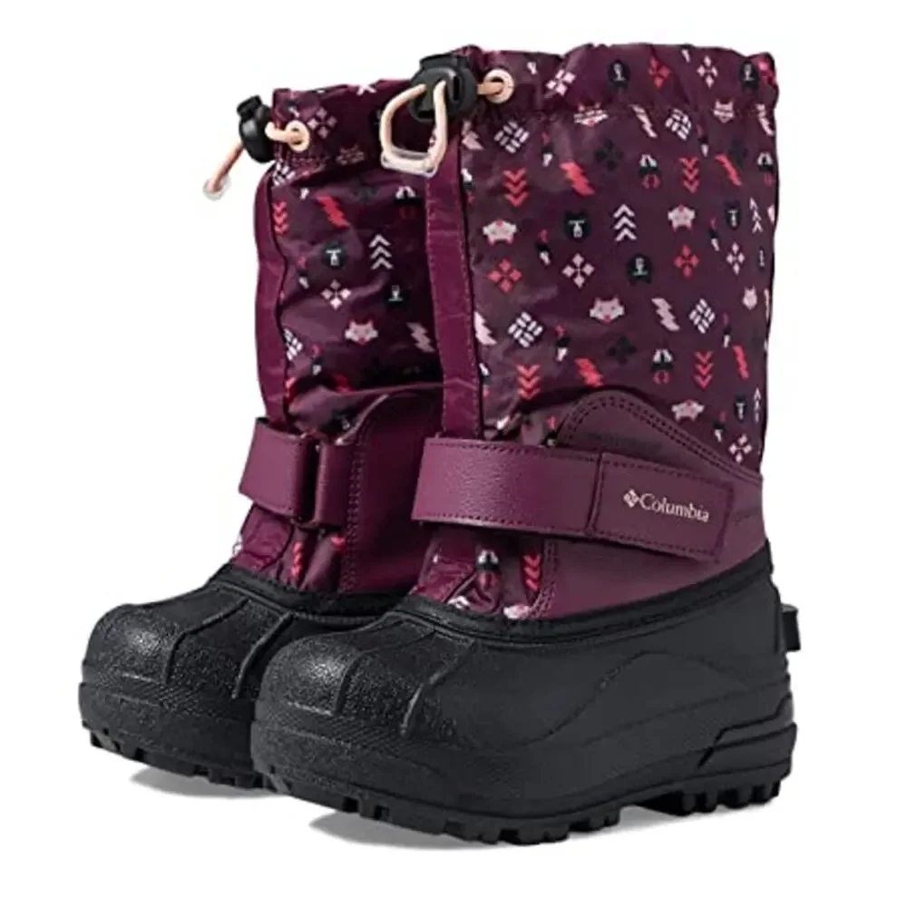 Columbia Girls Powderbug Forty Winter Boots US 9 Purple Waterproof Insulated NIB